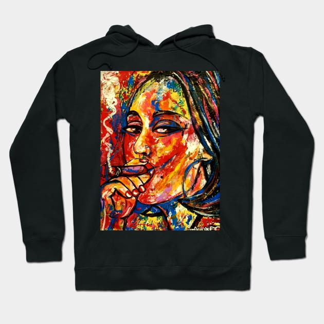 The cigar smoker Hoodie by amoxes